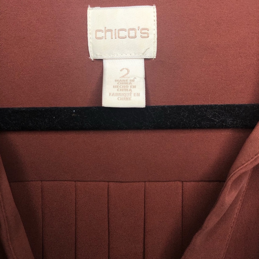 Chico’s Rust Blouse - Picture 3 of 3